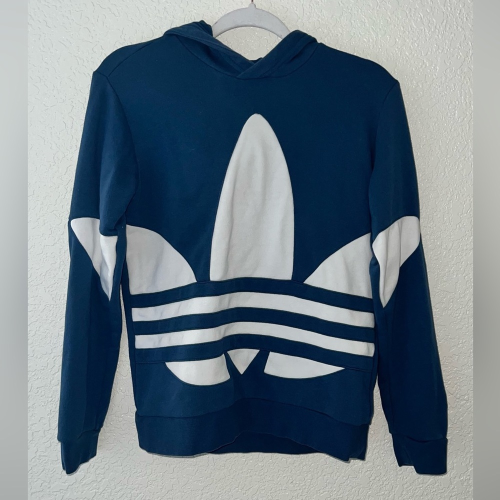 Adidas Kids Navy and White Logo Sweater
